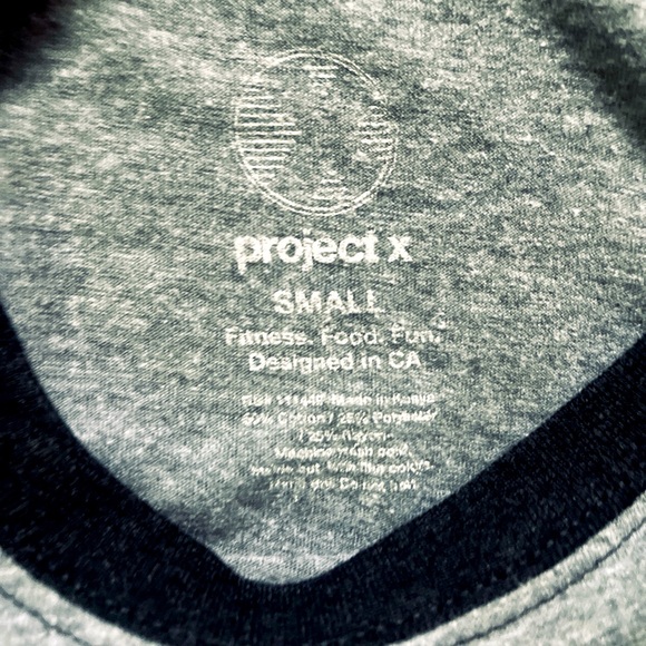 Hawaiian State Flag 3/4 Sleeve Grey and Black Small Project X Baseball T-shirt - Picture 3 of 3